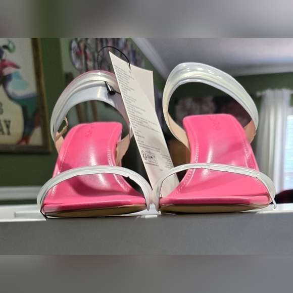 The Drop Avery Square Toe Two Strap High Heeled Sandal #775, 782 - Picture 6 of 16